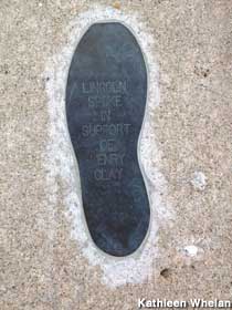 Lincoln's footprint.