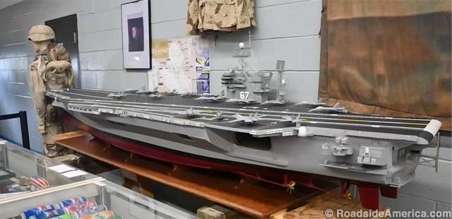 12-foot-long, 1:100 scale model of the aircraft carrier John F. Kennedy.