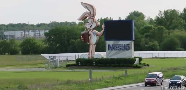 Nestle Bunny sign.