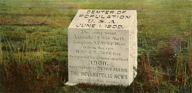 Population Center of the USA, 1900, Elizabethtown, Indiana.