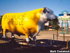 Bull statue - Produce No Bull.