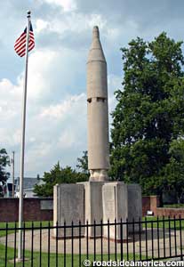 Grissom Rocket Monument in Mitchell.