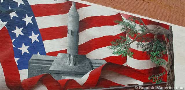 Rocket mural of Mitchell.