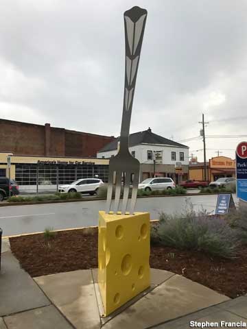 Fork and cheese.