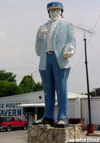 Uncle Sam hybrid statue.