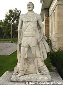 Joe Palooka statue.