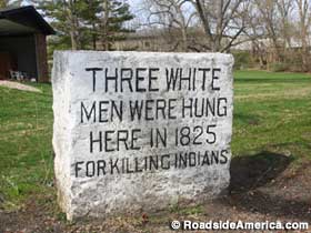 Three White Men Hung marker.