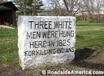Three White Men Hung marker.