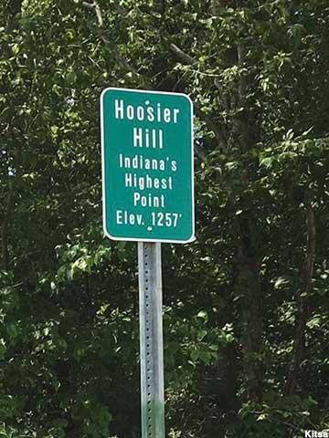 Hoosier Hill road sign.