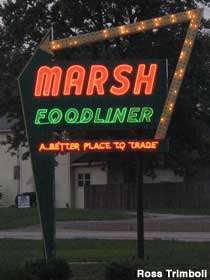 Marsh Foodliner sign.