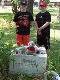 Our Jonnie gravestone.
