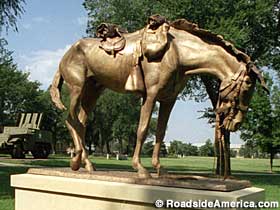 Civil War Horse Dead statue.