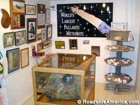 Meteorite display.