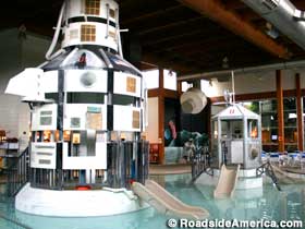 Space ship pool playground.