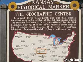 The Geographic Center sign.