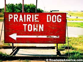 Prairie Dog Town sign.