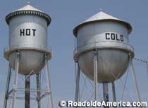 Home of Beautiful Women, Hot and Cold Water Towers