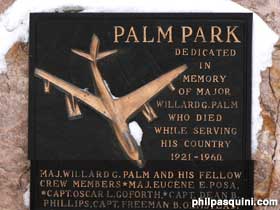 Palm Park plaque.