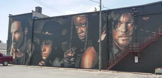 Walking Dead mural.