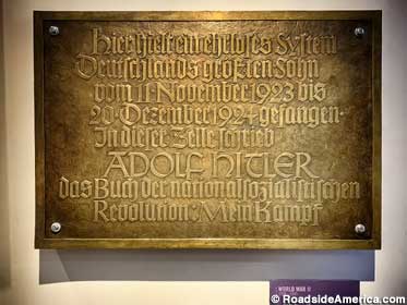 Plaque from Hitler's jail cell: it was a tourist attraction in Nazi Germany.