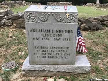 Lincoln's grandfather's grave.