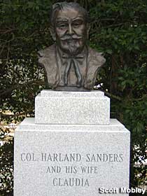 Final resting place of Colonel Sanders.