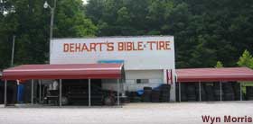 Dehart's Bible and Tire.