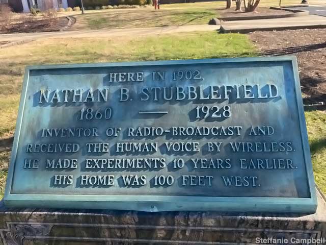 Nathan Stubblefield monument.