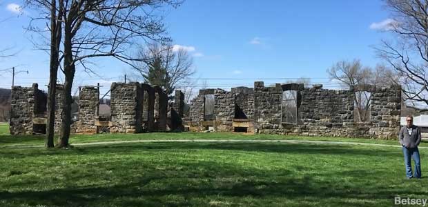 Bell's Tavern ruins.
