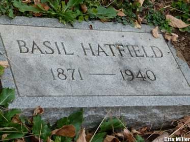 Grave of Basil Hatfield.