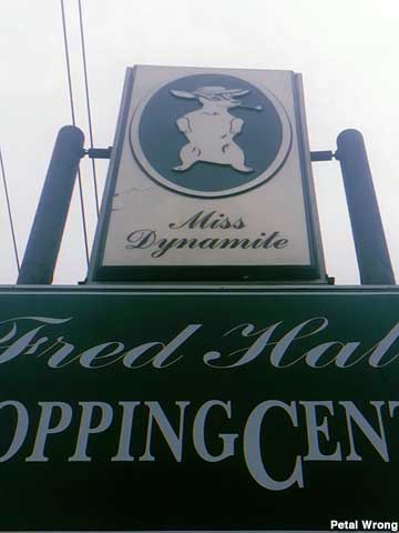 Miss Dynamite sign.