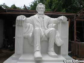 Lincoln sculpture.