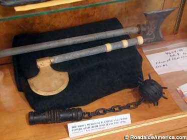 Medieval weapons made by modern prisoners.