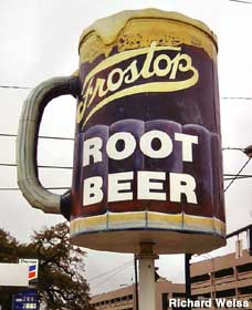 Root Beer mug sign.  