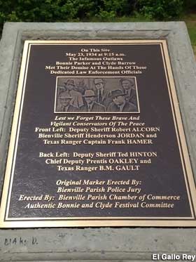 Bronze plaque.