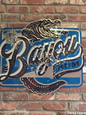 Bayou Rum sign.