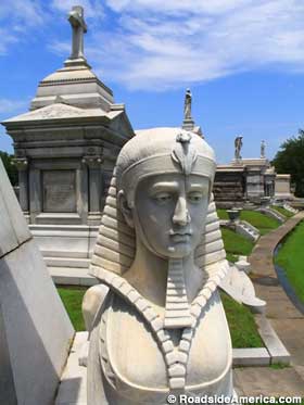 Elaborate tombs of Metairie Cemetery.