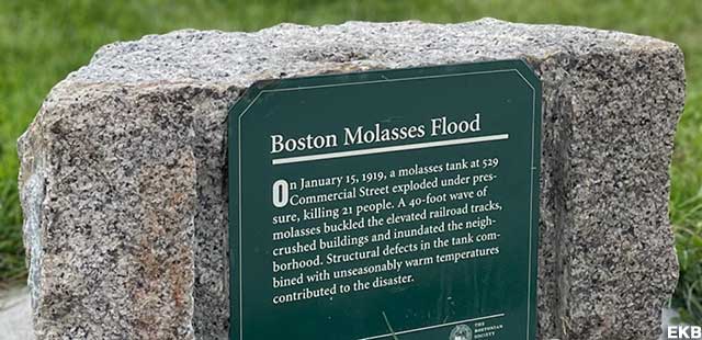 Sign for Molasses Flood.
