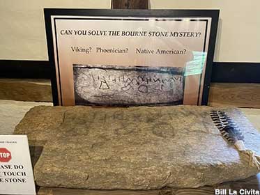 Bourne Stone mystery display.