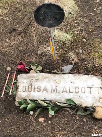 Grave of Louisa M. Alcott.