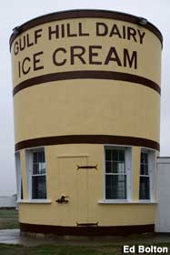 Gulf Hill Dairy Ice Cream bucket.