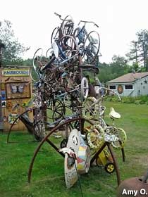 Art from old bikes.