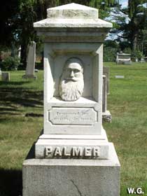 Gravestone of man persecuted for his beard-o ways.