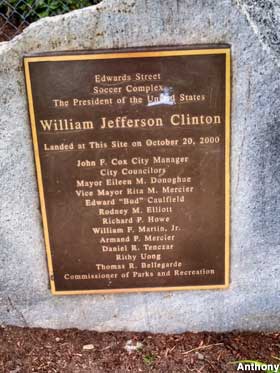 Clinton plaque.