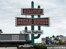 HIlltop Steak House cactus sign.