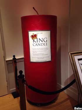 Largest candle.