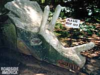 Dino statue.
