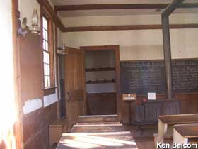 Inside the famous school house.