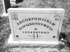 Ouija Board tombstone.