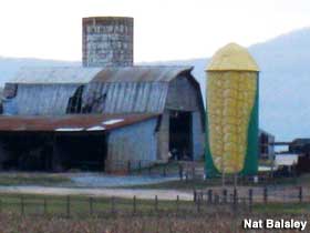 Corn silo.